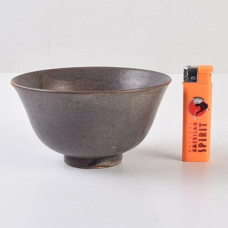 中国　黒釉　茶碗　茶道具　C　R9172