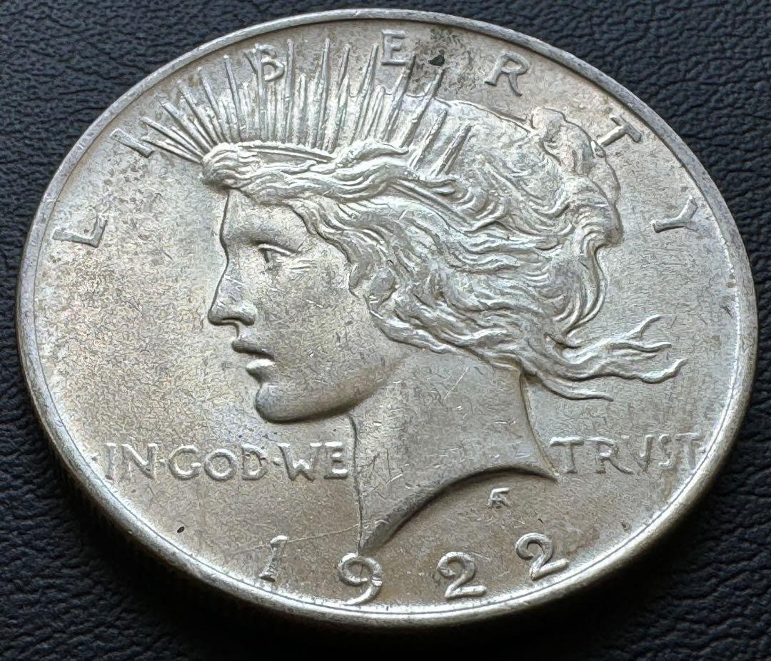 1922 年アメリカピースドル1$銀貨、旧硬貨