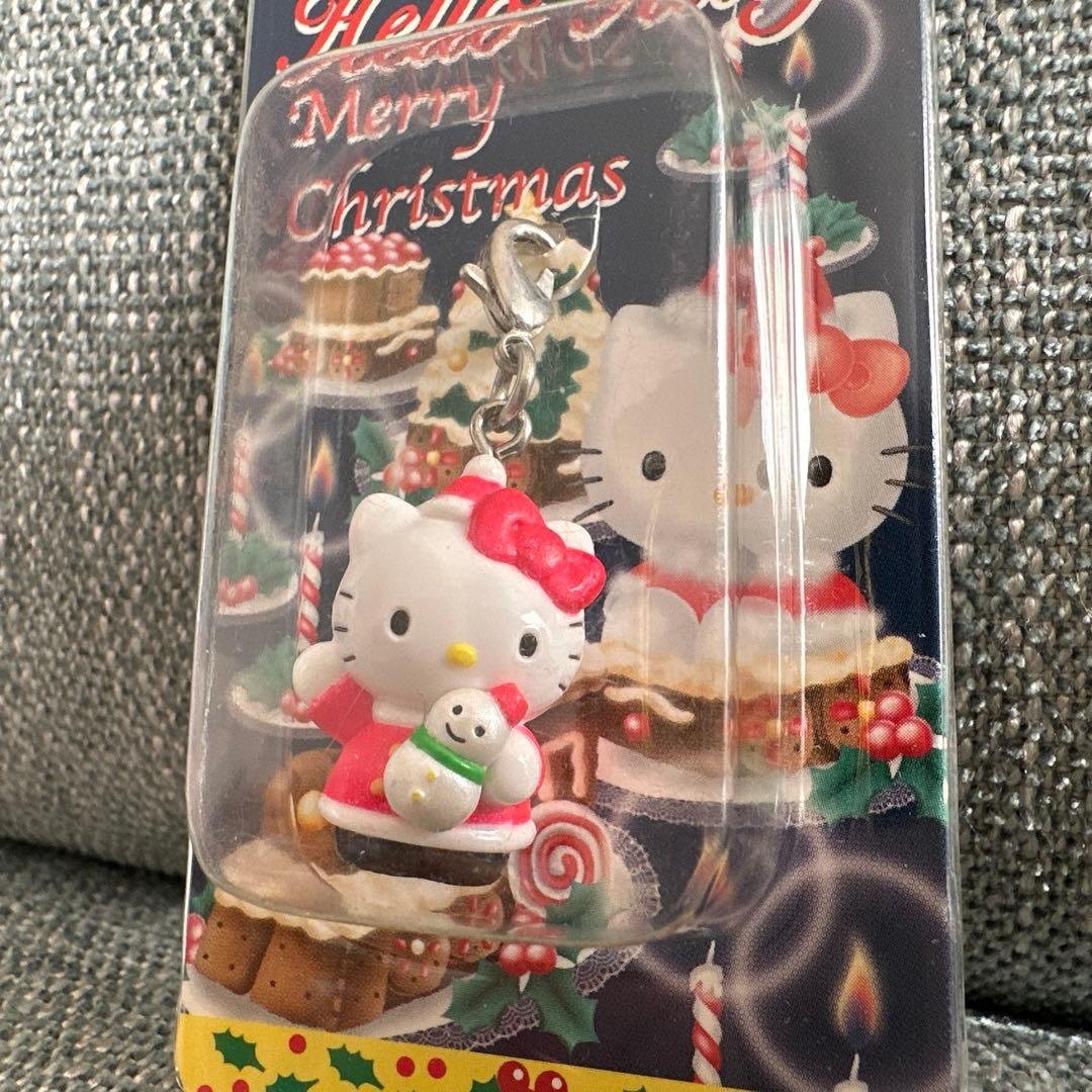 ご当地キティ　クリスマス　サンタと雪だるま　ハローキティ　根付け